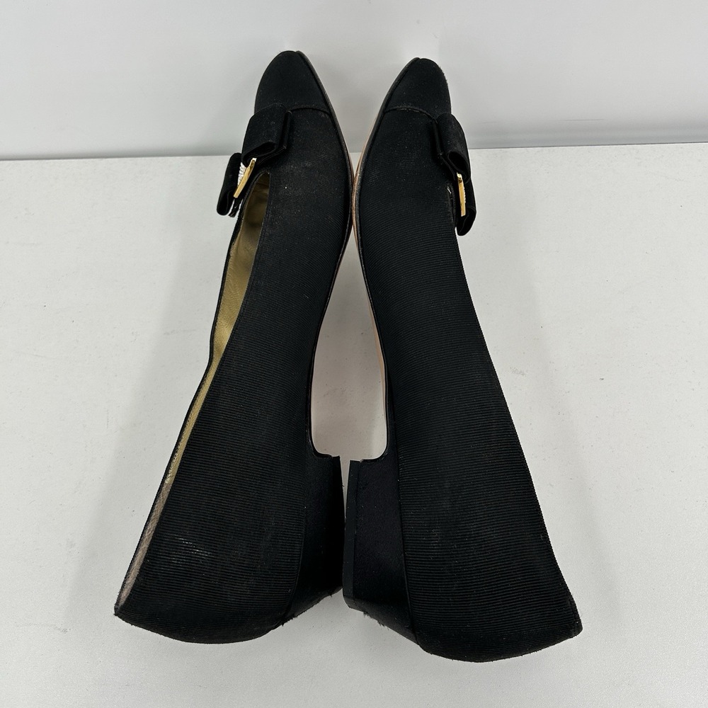Vintage Salvatore Ferragamo Low Heel Ballet Flats Size 11 AAAA Rhinestone Bow - Picture 6 of 10